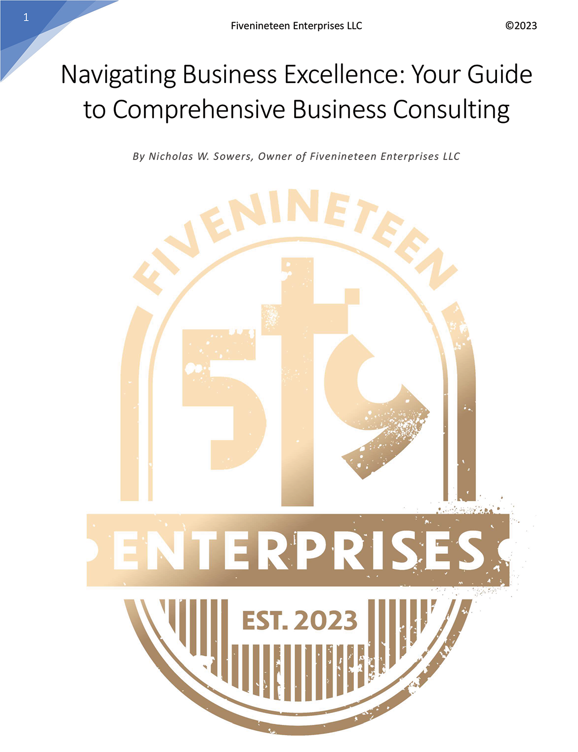 Navigating business excellence e-book front page