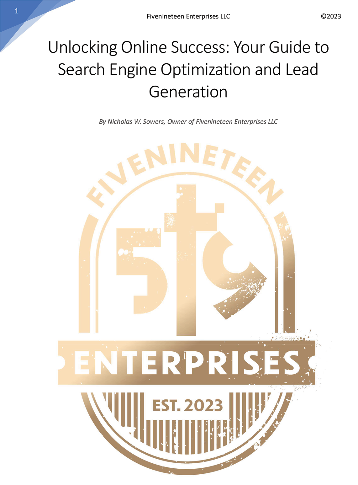 Unlocking online success e-book cover page