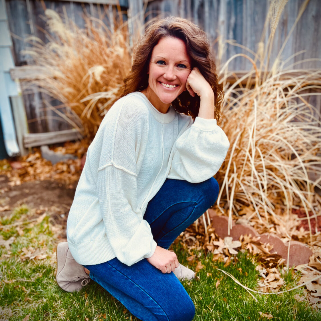 Ashley near Pampas grass